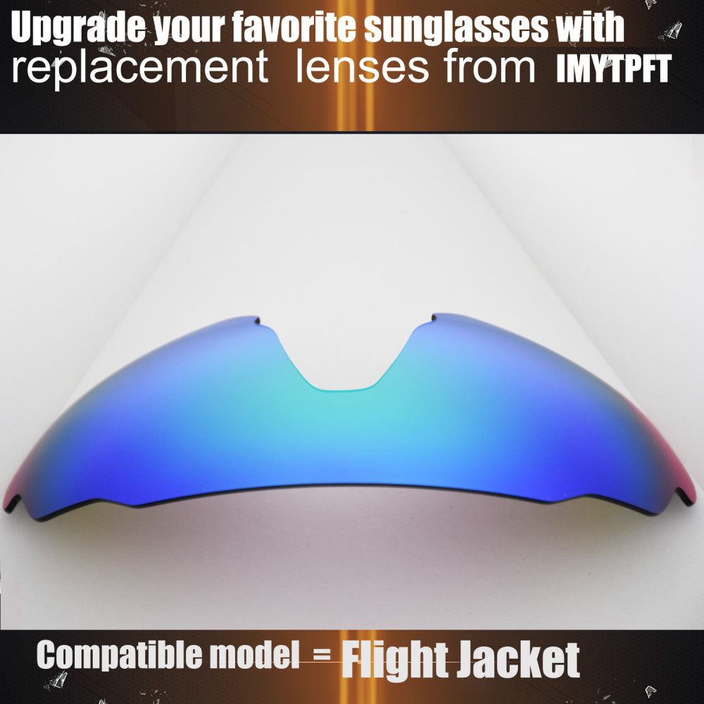 Imytpft Compatible/Replacement For Lenses Oakley Flight Jacket  Green Polarized