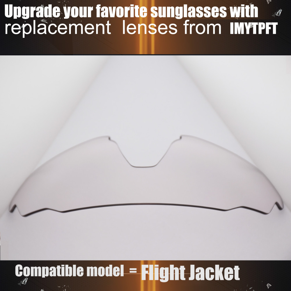 Imytpft Compatible/Replacement for Lenses Oakley Flight Jacket  Photochromic Polarized