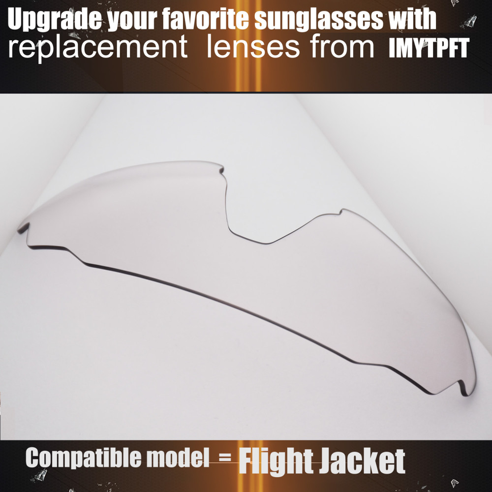 Imytpft Compatible/Replacement for Lenses Oakley Flight Jacket  Photochromic Polarized