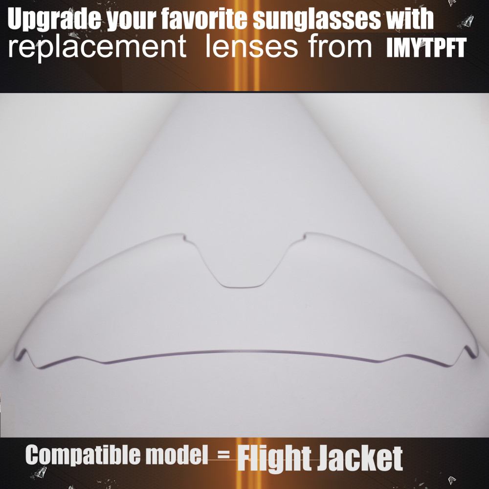 Imytpft Compatible/Replacement for Lenses Oakley Flight Jacket  Transparent Polarized