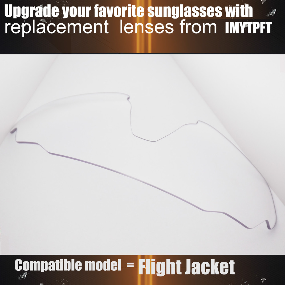 Imytpft Compatible/Replacement for Lenses Oakley Flight Jacket  Transparent Polarized