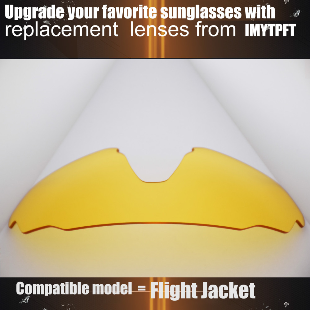 Imytpft Compatible/Replacement for Lenses Oakley Flight Jacket Transparent Yellow Polarized