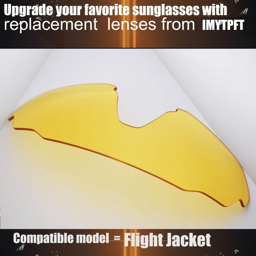 Imytpft Compatible/Replacement for Lenses Oakley Flight Jacket Transparent Yellow Polarized