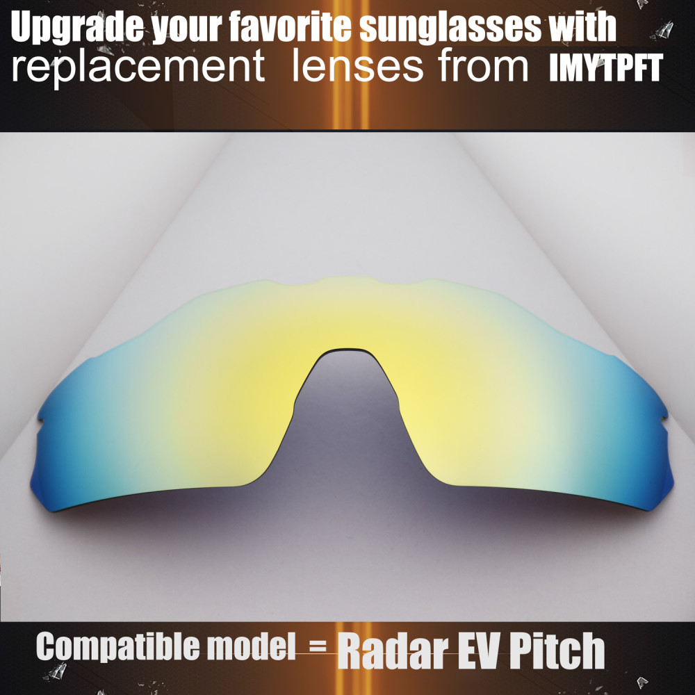 Imytpft Compatible/Replacement for Lenses Oakley Radar EV Pitch 24K Gold Polarized Imytpft Compatible/Replacement for Lenses Oakley Radar EV Pitch 24K Gold Polarized