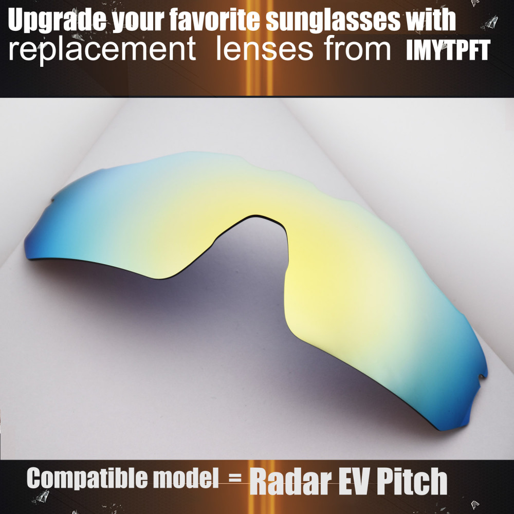Imytpft Compatible/Replacement for Lenses Oakley Radar EV Pitch 24K Gold Polarized Imytpft Compatible/Replacement for Lenses Oakley Radar EV Pitch 24K Gold Polarized