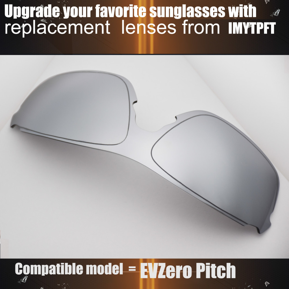 Imytpft Compatible/Replacement For Lenses Oakley EVZero Pitch  Titanium Mirror Polarized