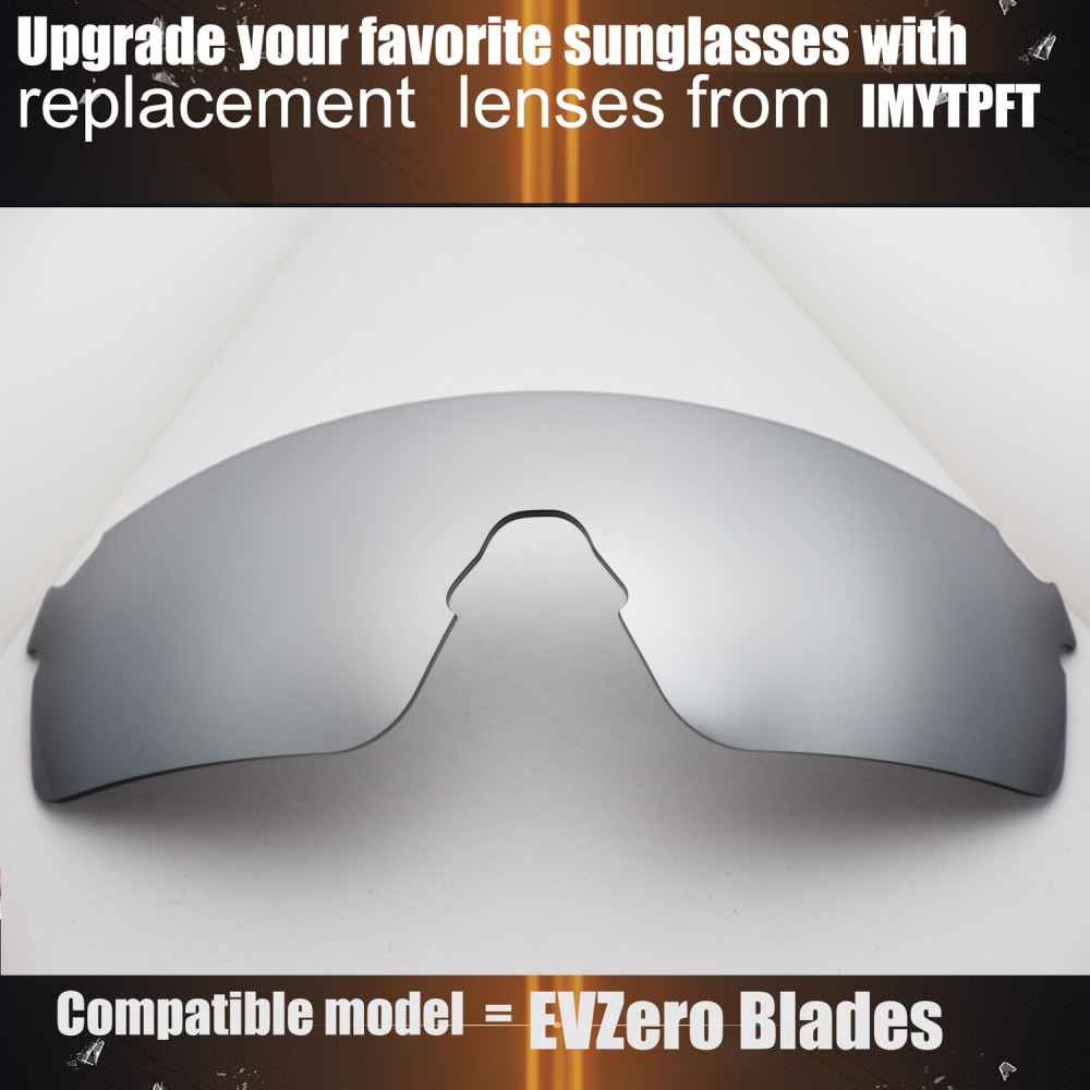 Imytpft Compatible/Replacement For Lenses Oakley EVZero Blades  Titanium Mirror Polarized