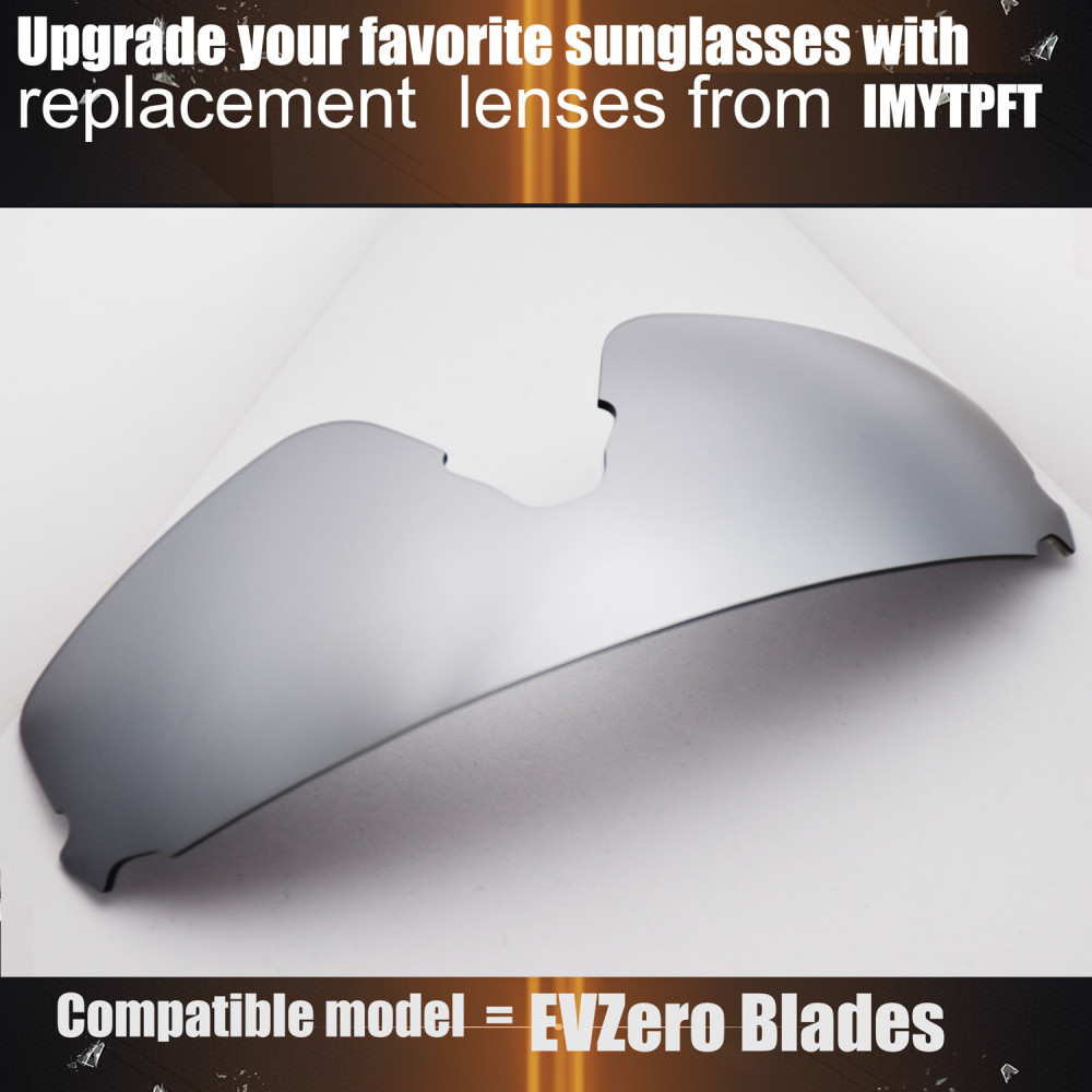 Imytpft Compatible/Replacement For Lenses Oakley EVZero Blades  Titanium Mirror Polarized