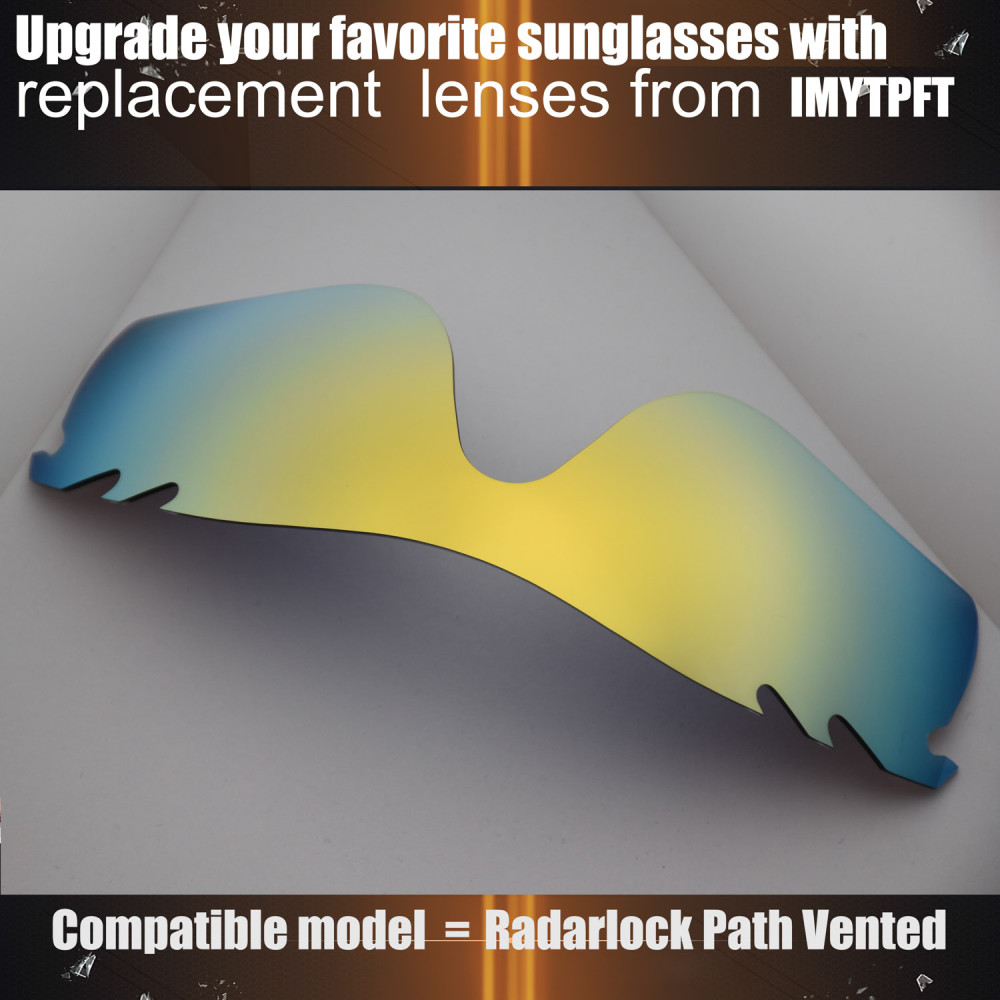 Imytpft Compatible/Replacement for Lenses Oakley Radarlock Path Vented  24K Gold Polarized