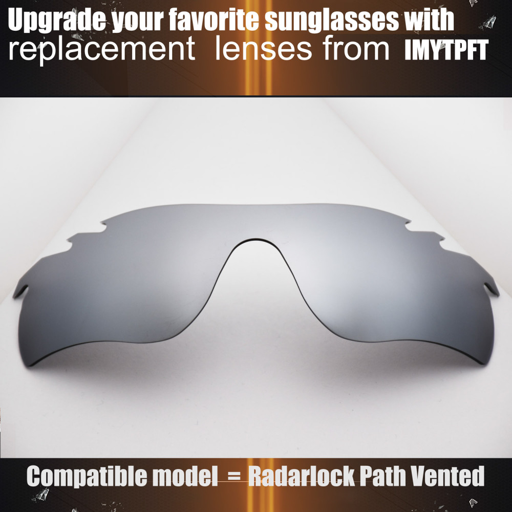 Imytpft Compatible/Replacement for Lenses Oakley Radarlock Path Vented  Titanium Mirror Polarized