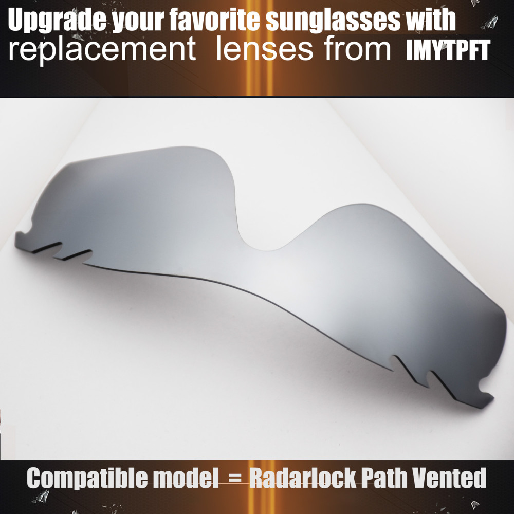 Imytpft Compatible/Replacement for Lenses Oakley Radarlock Path Vented  Titanium Mirror Polarized