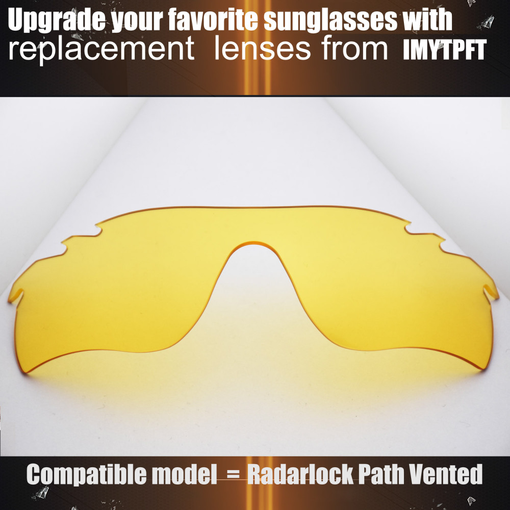 Imytpft Compatible/Replacement for Lenses Oakley Radarlock Path Vented Transparent Yellow Polarized