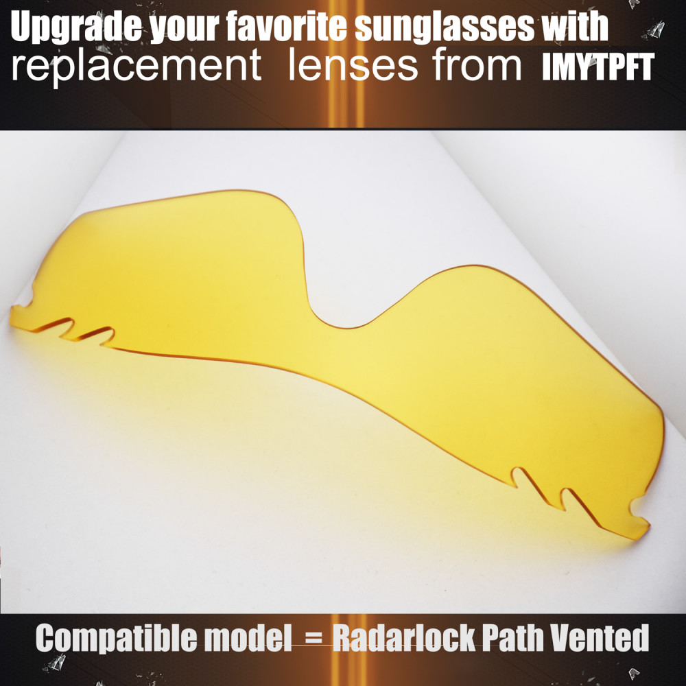 Imytpft Compatible/Replacement for Lenses Oakley Radarlock Path Vented Transparent Yellow Polarized