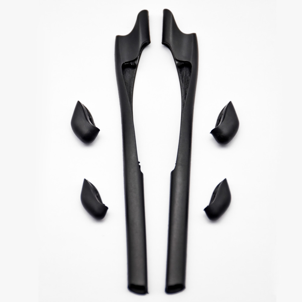 Imytpft Black Compatible/Replacement For Oakley Half Jacket 2.0 Sunglasses  Silicone Leg Set Rubber Kit