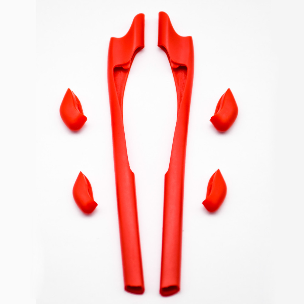 Imytpft Red Compatible/Replacement For Oakley Half Jacket 2.0 XL Sunglasses  Silicone Leg Set Rubber Kit