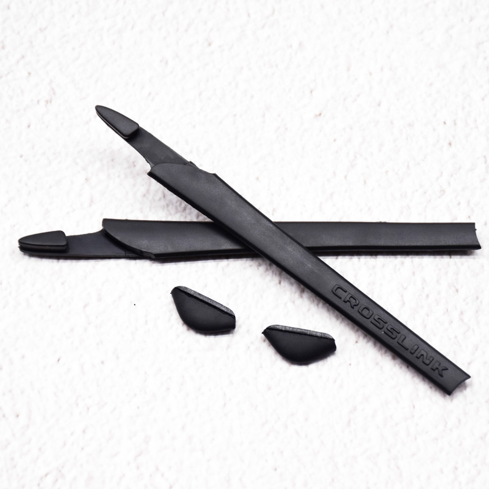 Imytpft Black Compatible/Replacement Silicone Leg Set For Oakley Crosslink Sunglasses Rubber Kit