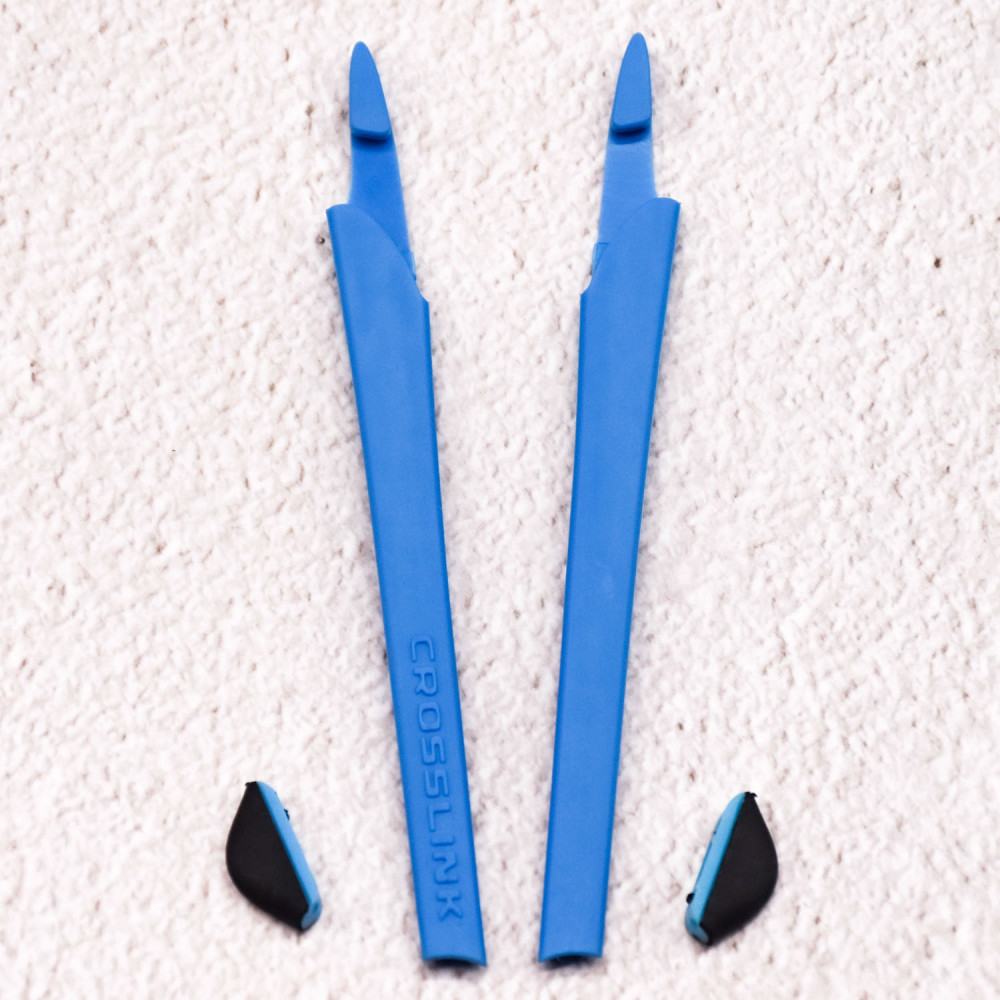 Imytpft Blue Compatible/Replacement Silicone Leg Set For Oakley Crosslink Sunglasses Rubber Kit