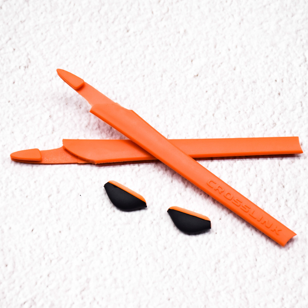 Imytpft Orange Compatible/Replacement Silicone Leg Set For Oakley Crosslink Sunglasses Rubber Kit