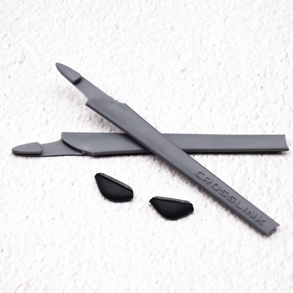 Imytpft Grey Compatible/Replacement Silicone Leg Set For Oakley Crosslink Sunglasses Rubber Kit