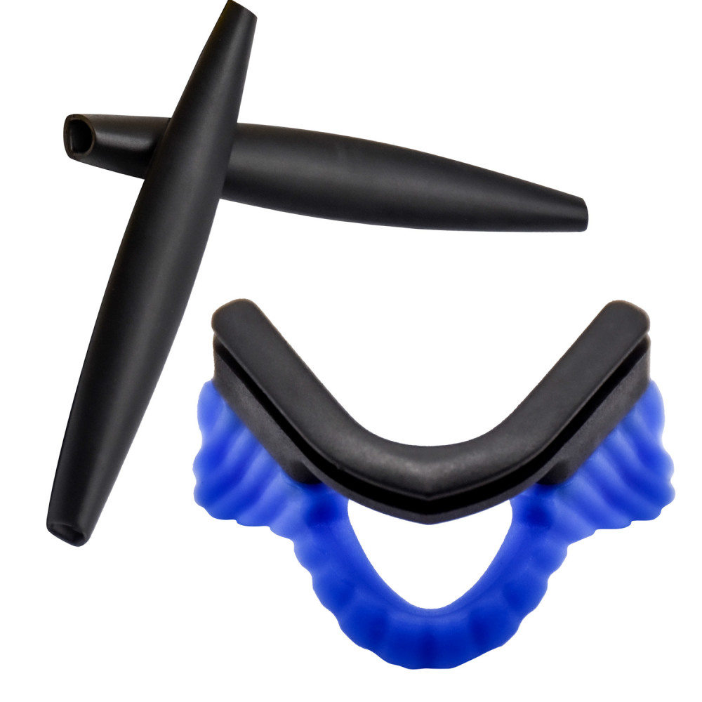 Imytpft Black Compatible/Replacement Silicone Leg and Blue Nose Pads For Oakley M Frame Series Earsocks Rubber Kit