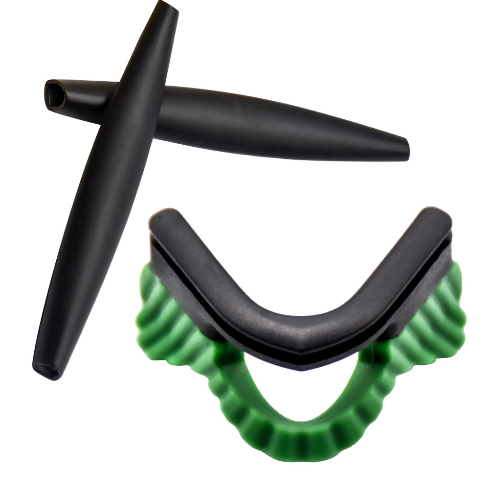 Imytpft Black Compatible/Replacement Silicone Leg and Green Nose Pads For Oakley M Frame Series Earsocks Rubber Kit