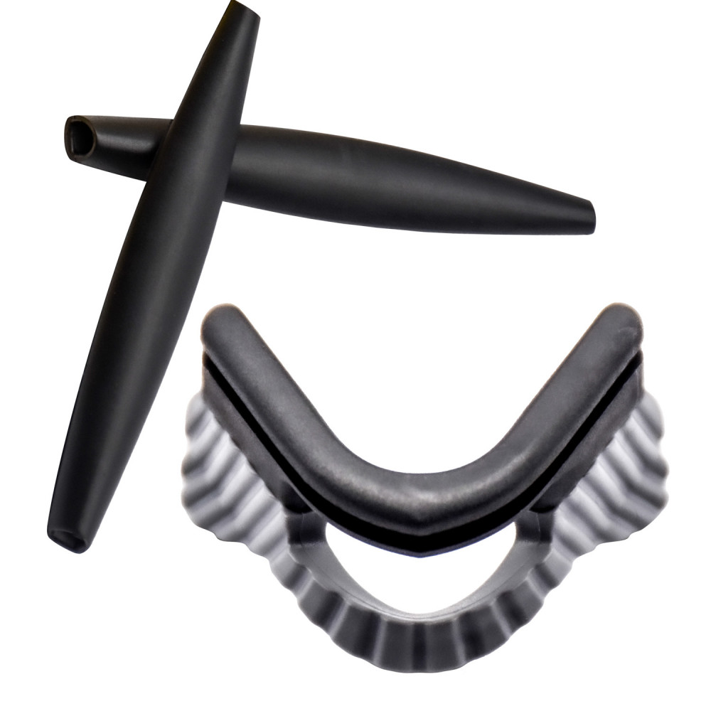 Imytpft Black Compatible/Replacement Silicone Leg and Grey Nose Pads For Oakley M Frame Series Earsocks Rubber Kit