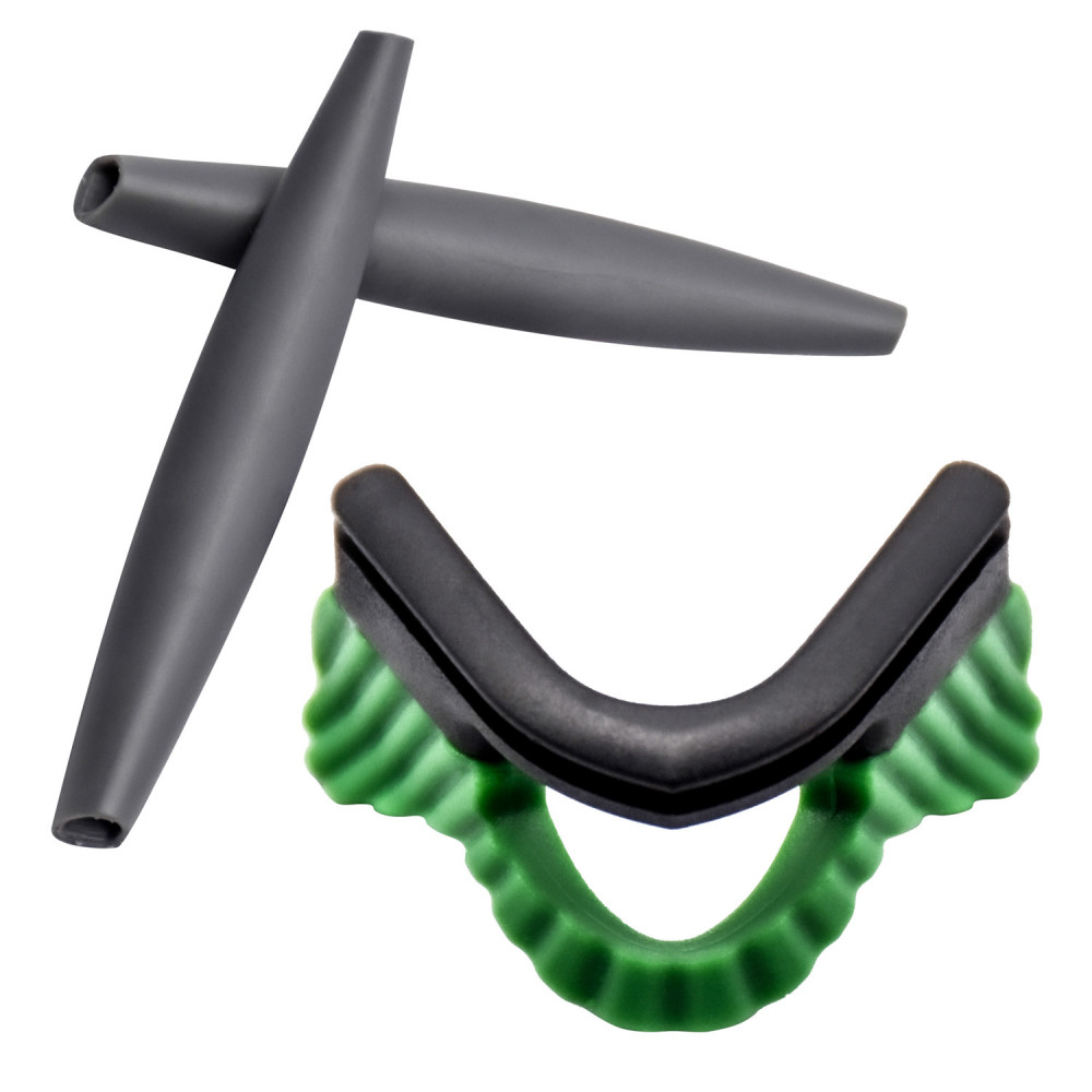 Imytpft Dark Grey Compatible/Replacement Silicone Leg and Green Nose Pads For Oakley M Frame Series Earsocks Rubber Kit