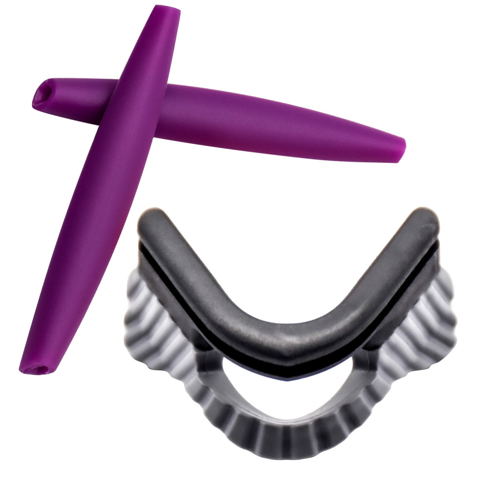 Imytpft Purple Compatible/Replacement Silicone Leg and Grey Nose Pads For Oakley M Frame Series Earsocks Rubber Kit