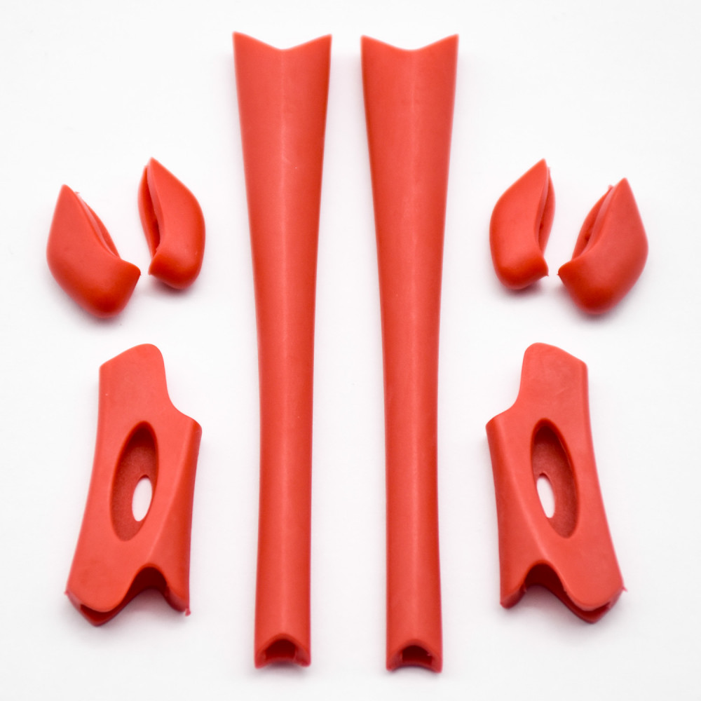 Imytpft Red Compatible/Replacement For Rubber Kit Oakley Flak Jacket /Flak Jacket XLJ  Earsocks  