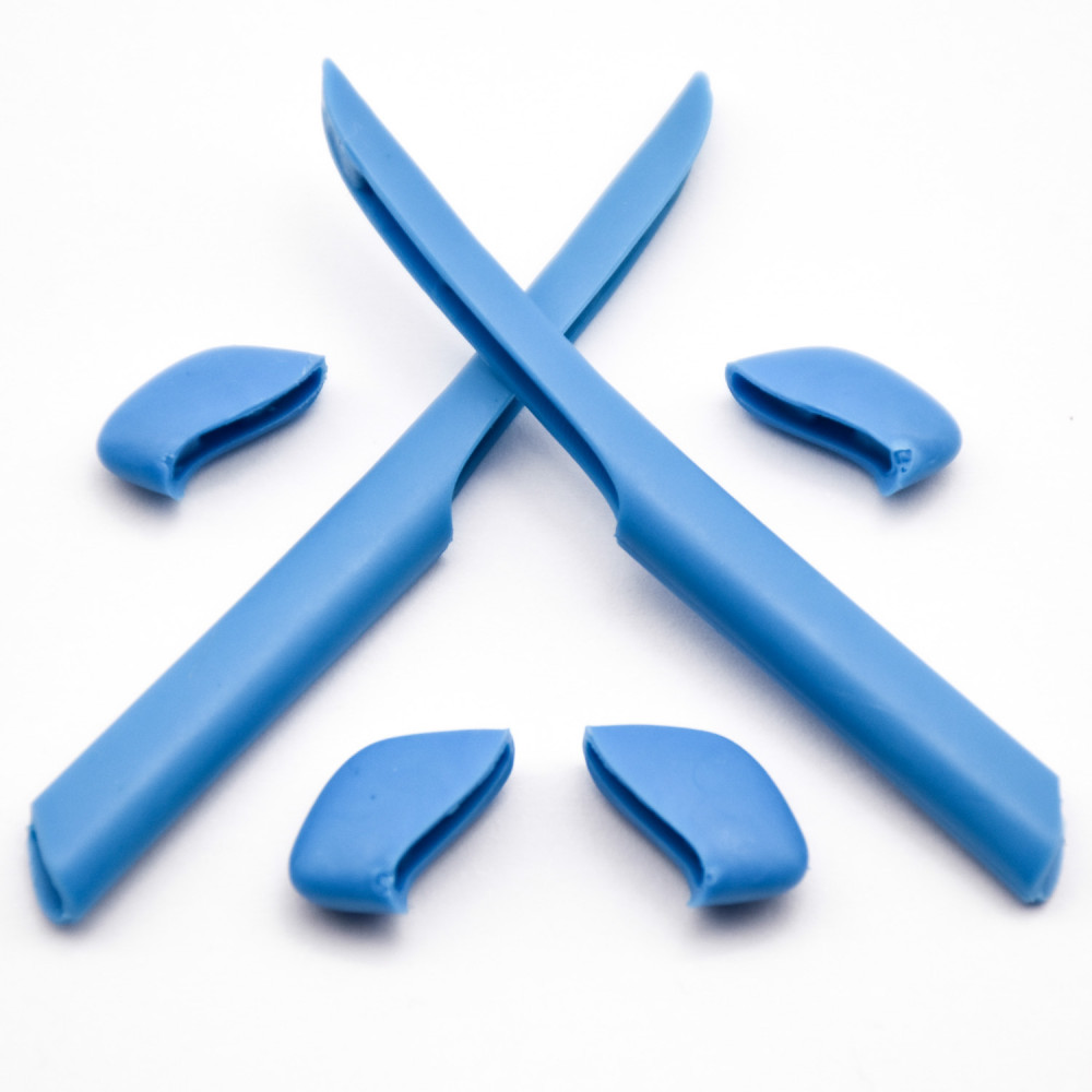 Imytpft Blue Compatible/Replacement Silicone Leg Set For Oakley Fast Jacket XL Sunglasses Earsocks Rubber Kit