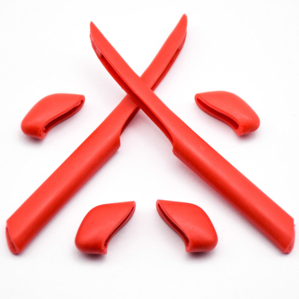 Imytpft Red Compatible/Replacement Silicone Leg Set For Oakley Fast Jacket XL Sunglasses Earsocks Rubber Kit