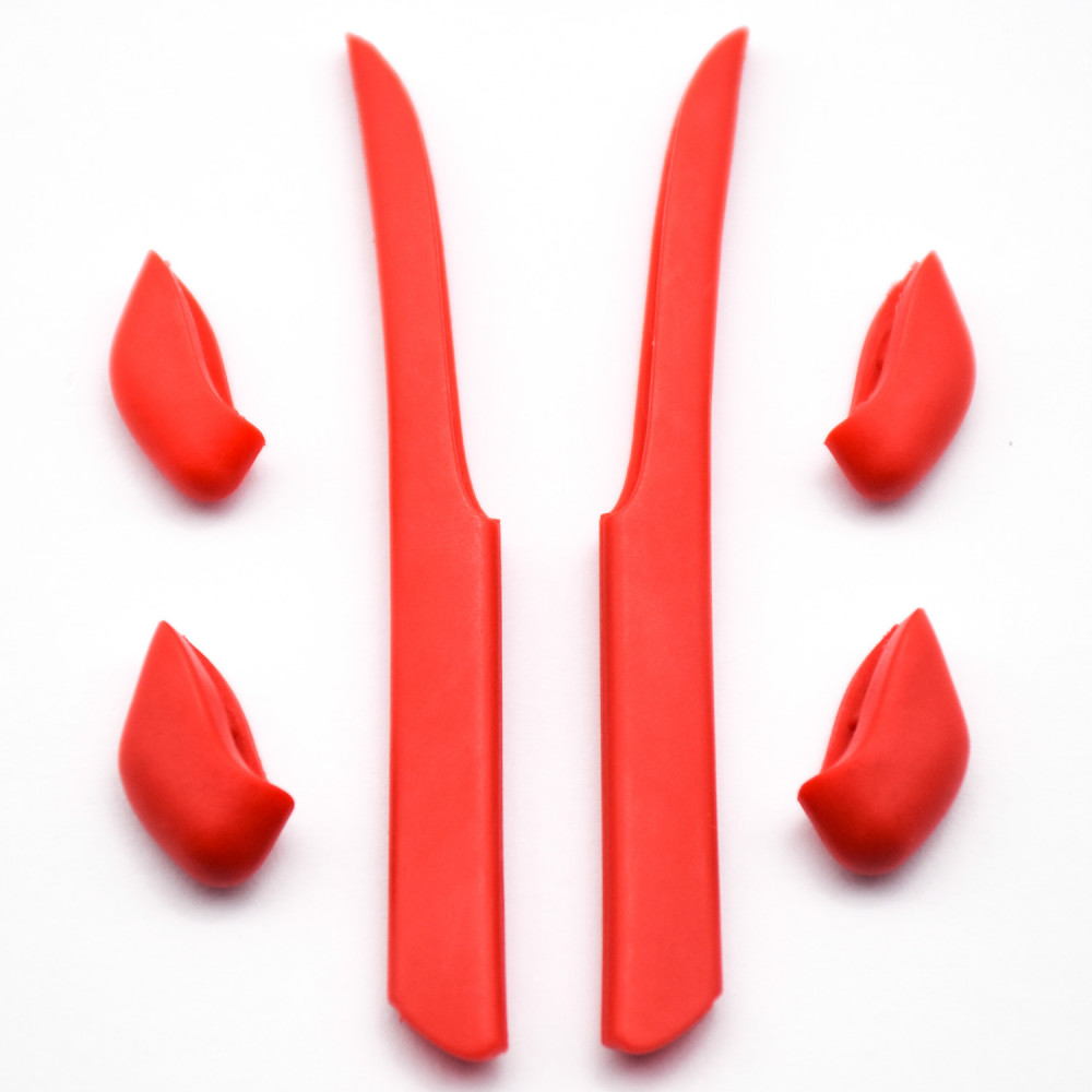 Imytpft Red Compatible/Replacement Silicone Leg Set For Oakley Fast Jacket XL Sunglasses Earsocks Rubber Kit