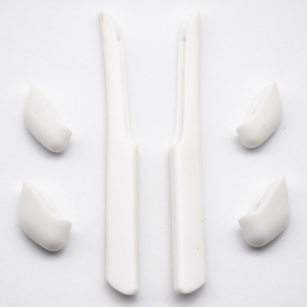 Imytpft White Compatible/Replacement Silicone Leg Set For Oakley Fast Jacket XL Sunglasses Earsocks Rubber Kit