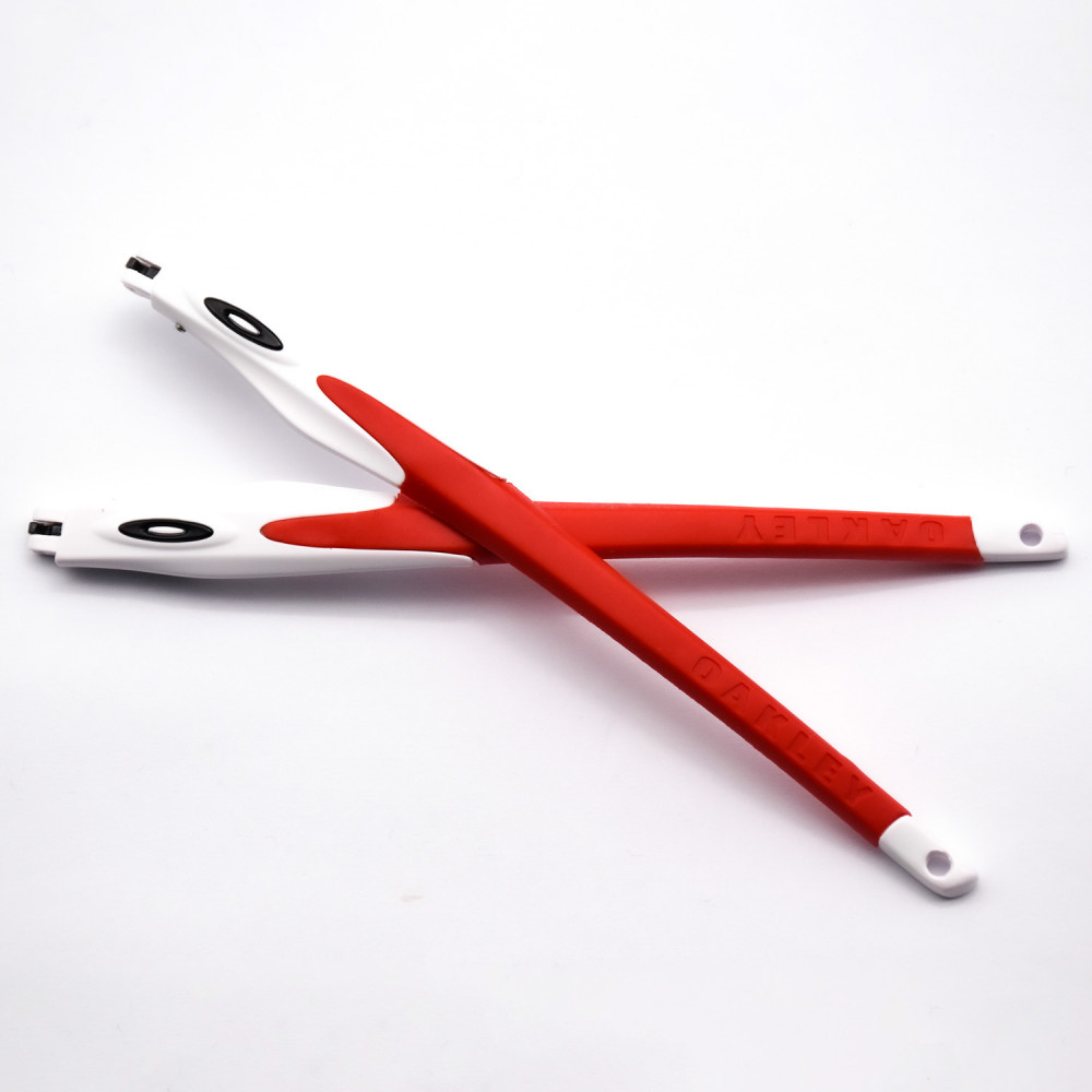 Imytpft Red Rubber Compatible/Replacement White Frame Legs For Oakley Crosslink  Glasses frame