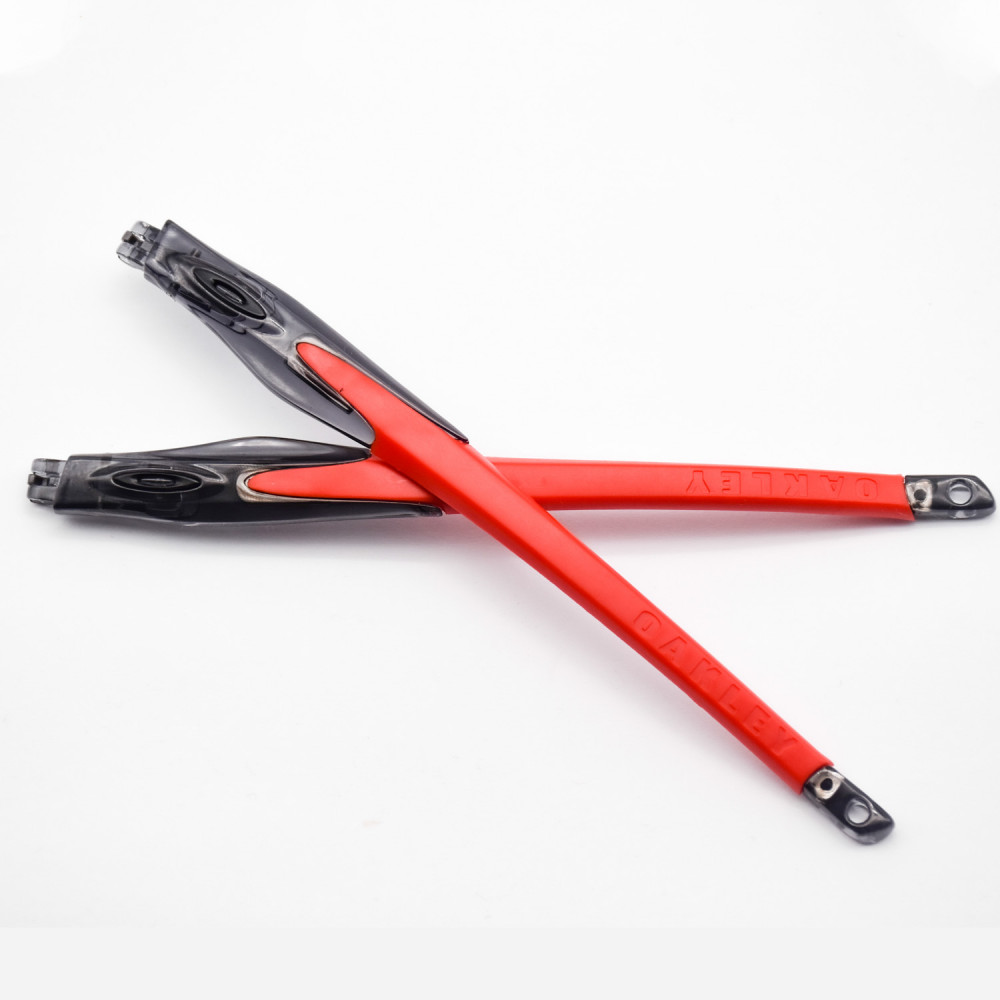 Imytpft Red Rubber Compatible/Replacement Transparent Black Frame Legs For Oakley Crosslink Sweep/Switch Glasses frame