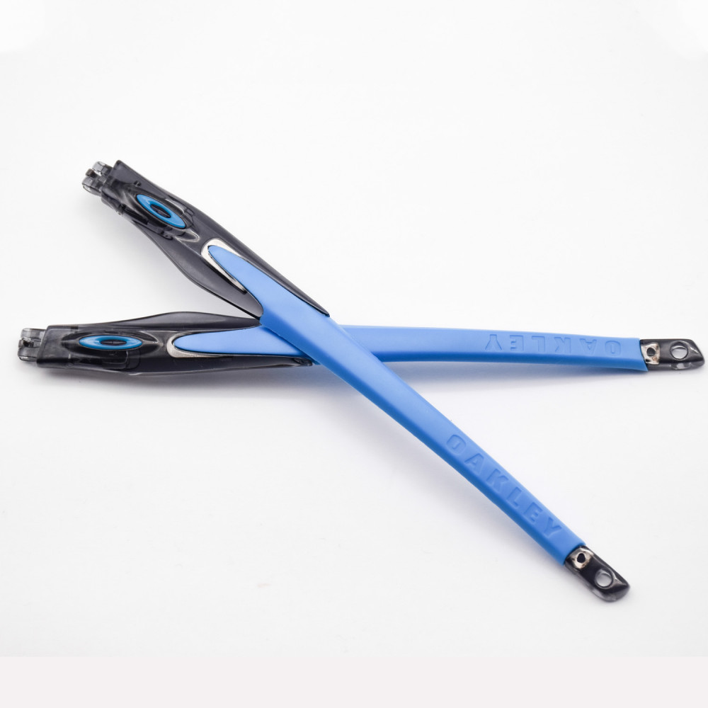 Imytpft Blue Rubber Compatible/Replacement Transparent Black Frame Legs For Oakley Crosslink Sweep/Switch Glasses frame