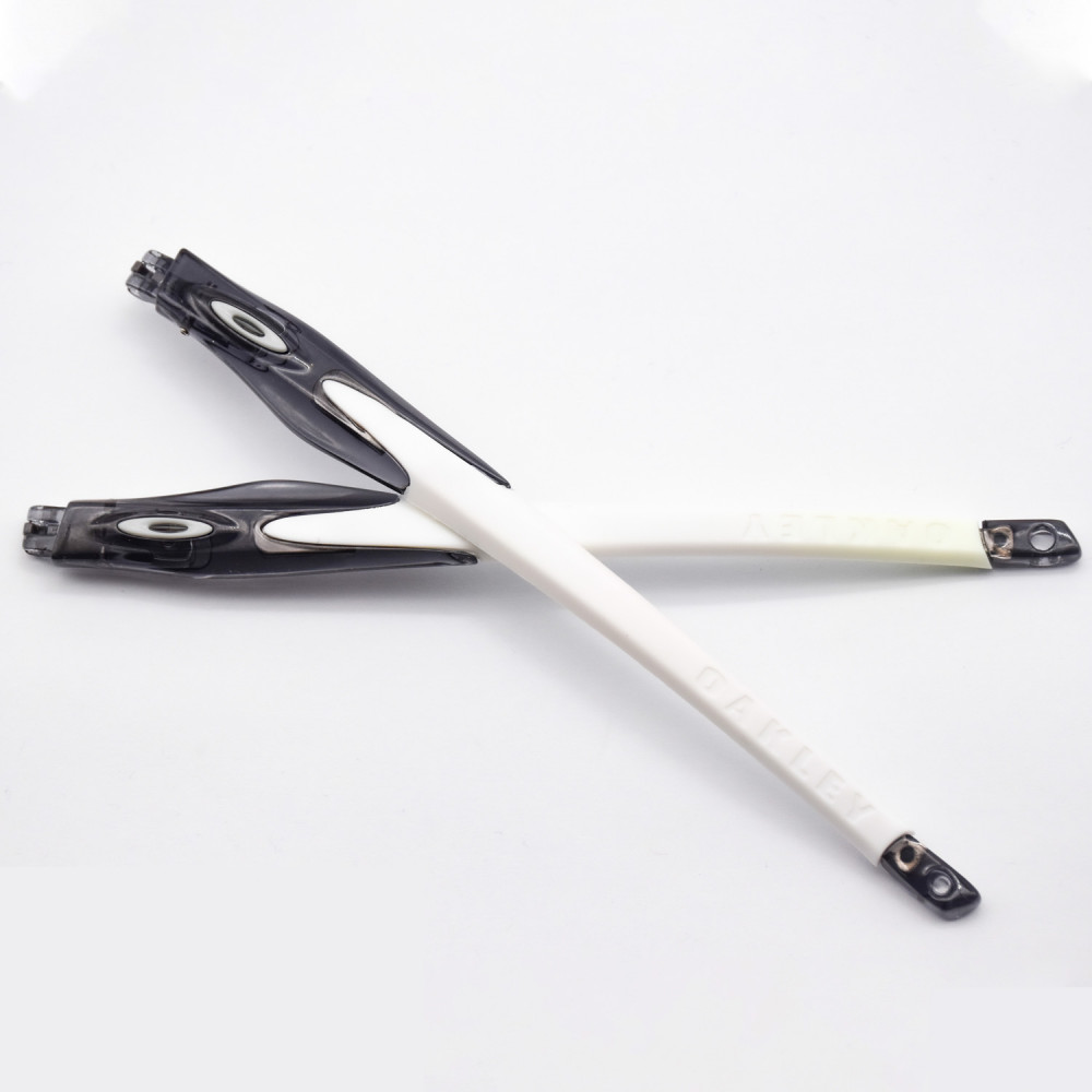 Imytpft White Rubber Compatible/Replacement Transparent Black Frame Legs For Oakley Crosslink Sweep/Switch Glasses frame